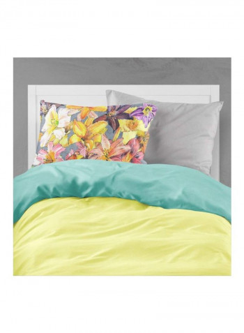 Day Lilies Printed Pillow Cover Fabric Yellow/Red/Purple 30x0.15x20.5inch