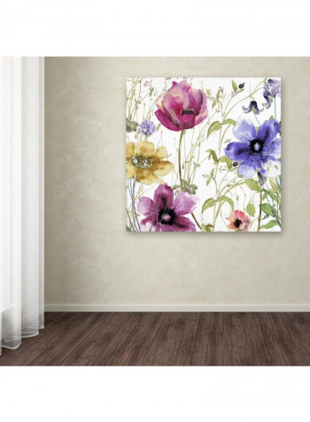 Suede Heel Yellow Canvas Wall Art Multicolour 18 x 18inch