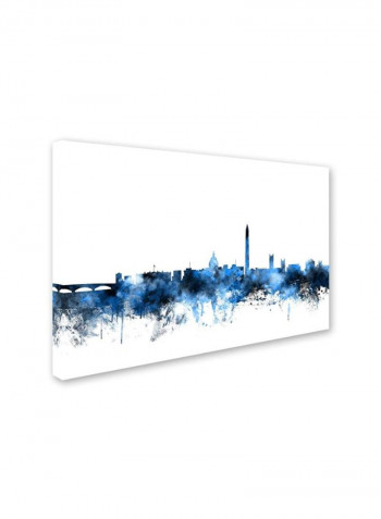 Washington Dc Skyline Iii Canvas Wall Art Blue/Black 16 x 24inch