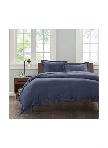 2-Piece Cotton Duvet Cover Set Blue Twin/Twin X-Large