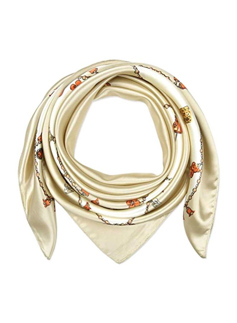 Printed Square Scarf 446 Jewelry Chains Moccasin