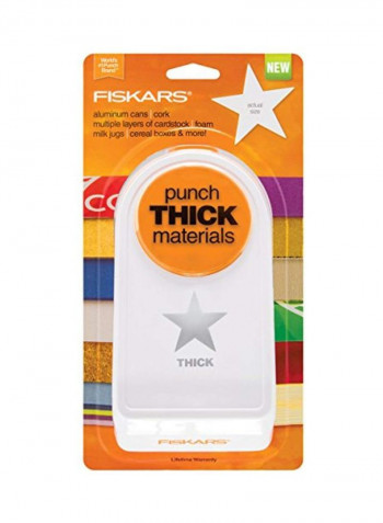 Star Thick Punch White/orange