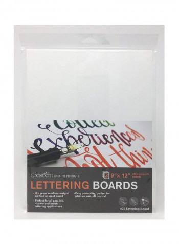 3-Piece Lettering Board Set White