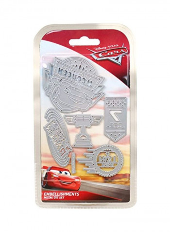 5-Piece Cars Metal Die Set Silver