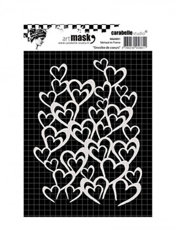 Mask A6-Flight Of Hearts Grey/Black/White