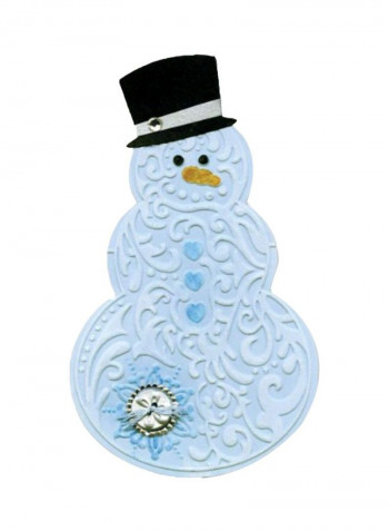 Snowman With Hat Die Cut Blue/Black