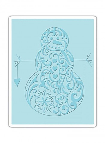 Snowman With Hat Die Cut Blue/Black