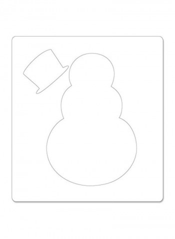 Snowman With Hat Die Cut Blue/Black