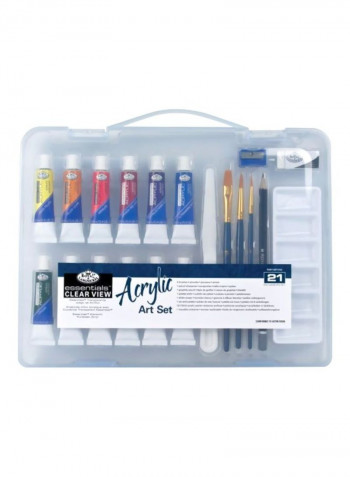 Essentials Clear View Acrylic Art Set Multicolour