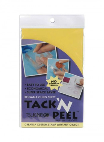 Tack N Peel Reusable Cling Sheet White