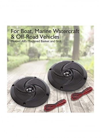 2-Way Outdoor Audio Stereo Sound System Black