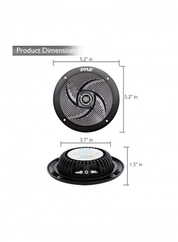 2-Way Outdoor Audio Stereo Sound System Black