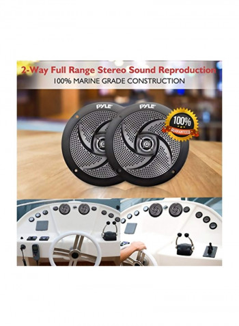 2-Way Outdoor Audio Stereo Sound System Black