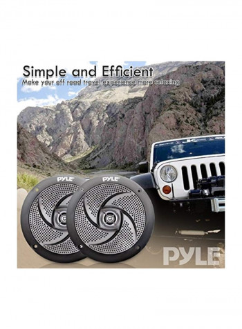 2-Way Outdoor Audio Stereo Sound System Black