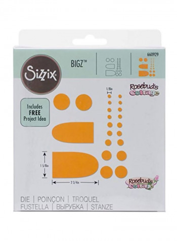 Penny Rug Circles And Tongues Dies Yellow