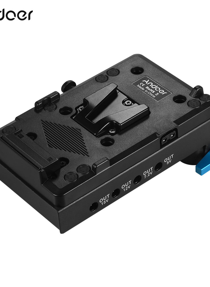 V Mount V-lock Battery Plate Adapter Black