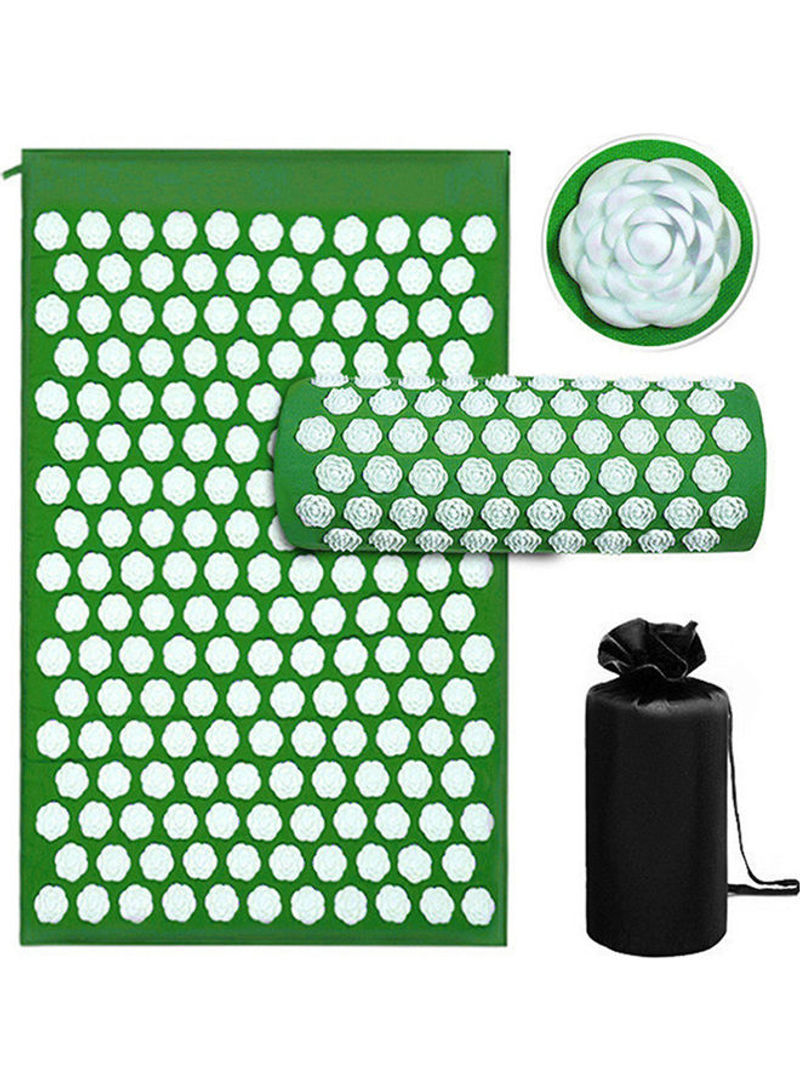 Acupressure Mat With Pillow Cushion And Carry Bag