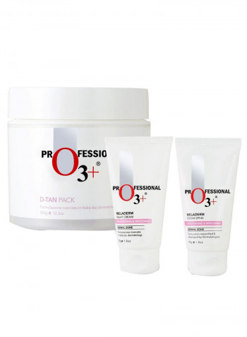 3-Piece Brightening And Whitening Night Cream Set White 400g