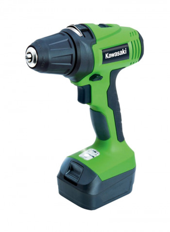 Cordless Screwdriver Drill Green/Black/Silver 10.6millimeter