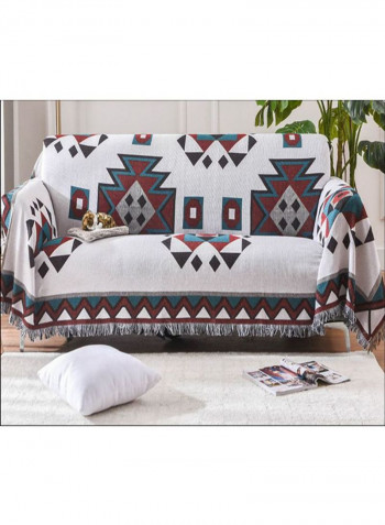 Geometry Pattern Sofa Slipcover Multicolour 180 x 260centimeter