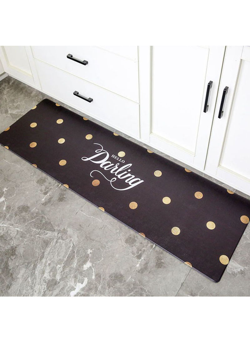 Hello Darling Printed Doormat Brown/Gold/White 45 x 150centimeter