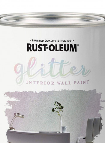 Specialty Glitter Interior Wall Paint Iridescent Clear 32ounce