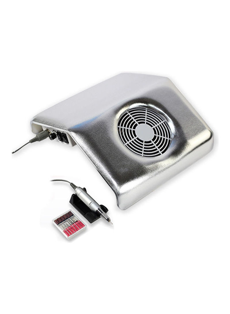 2 In 1 Nail Dust Collector Kit Silver