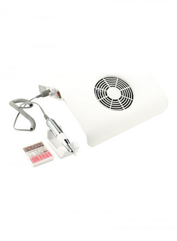 2 In 1 Nail Dust Collector Kit White