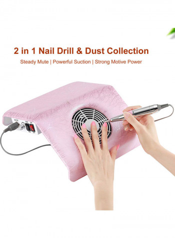 2 In 1 Nail Dust Collector Kit Pink